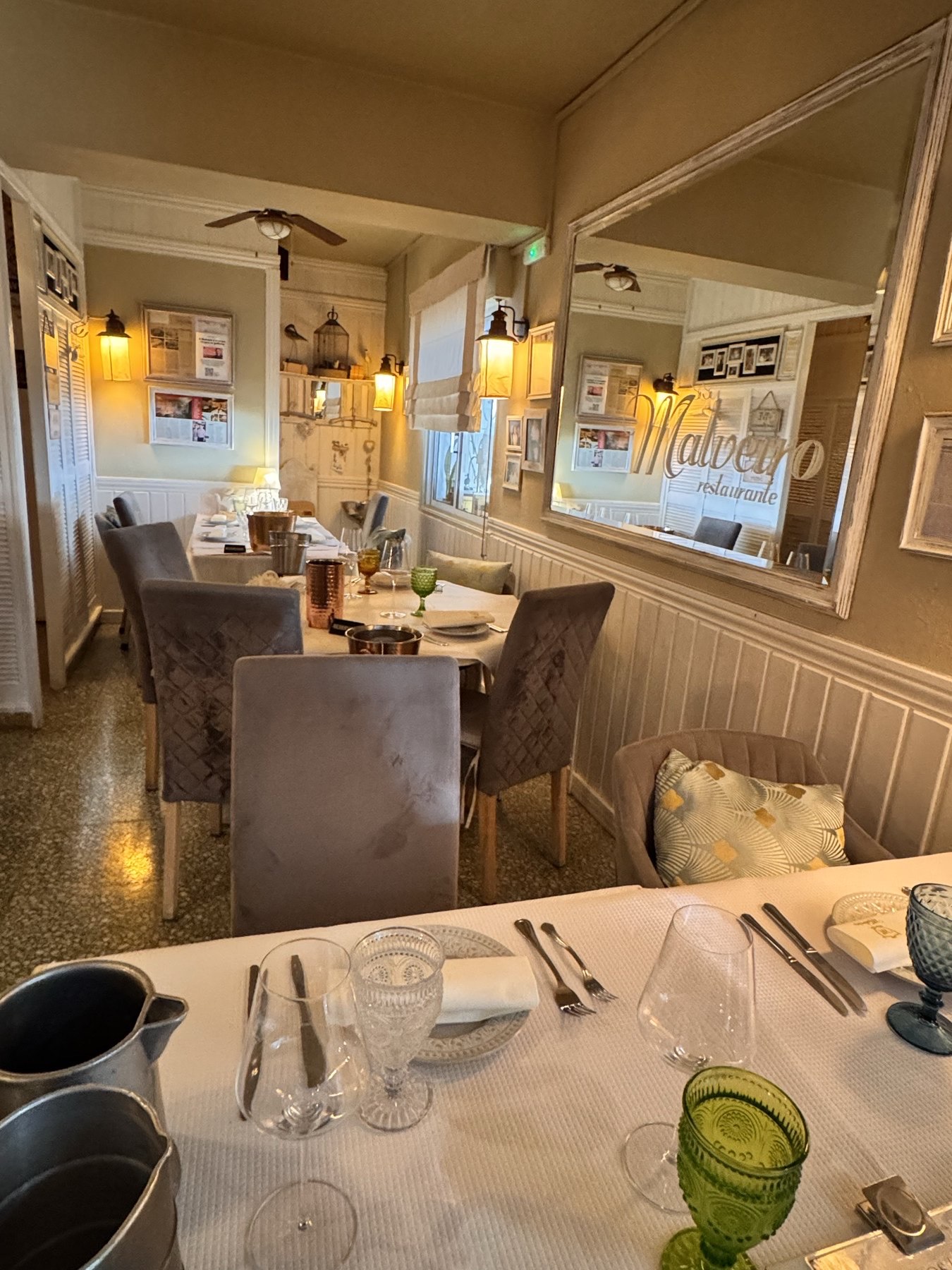 A quiet corner of the dining room